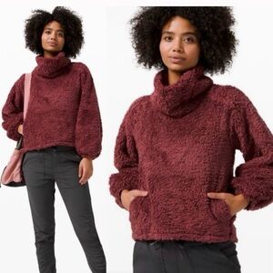 lululemon athletica Maroon Cowl Neck Sweater